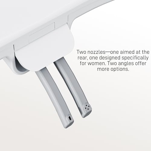 Bidet Toilet Seat – Non-Electric, Self-Cleaning Dual Nozzles for Frontal & Rear Wash, Adjustable Water Pressure, Slow-Close Lid, Fits Elongated Toilets – Hygienic & Eco-Friendly Upgrade (Elongated)