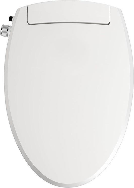 Clirass Bidet Toilet Seat Elongated Bidet Seat with Slow-Close, Non-Electric Bidet seat with Dual Nozzles, Fit Elongated Toilet Seat, Water Pressure Control，Easy to Install