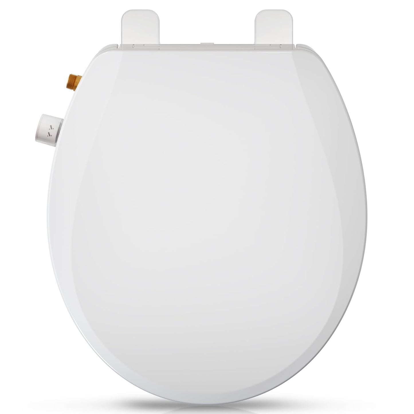 Clirass Elongated Heated Toilet Seat with Night Light, Three Temperature Settings Heated Seat,70 in Power Cord, Fit Elongated Toilet, Cold Water Bidet Function Toilet Seat With Slow Close