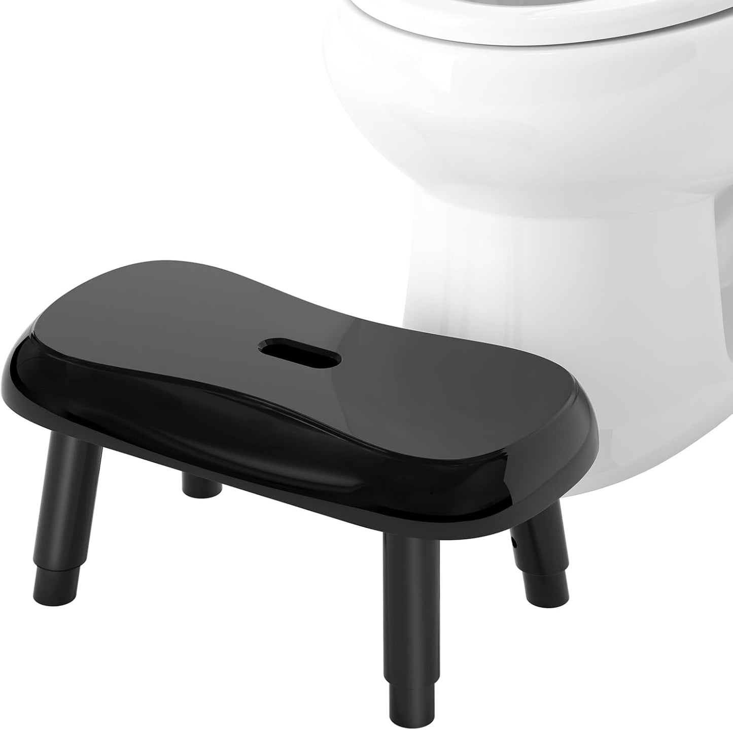 Clirass Toilet Stool Squat - 6.7", 7.5", 8.3" and 9" Adjustable Heights - Bathroom Potty Poop Stool for Adults and Kids with Non-Slip Design