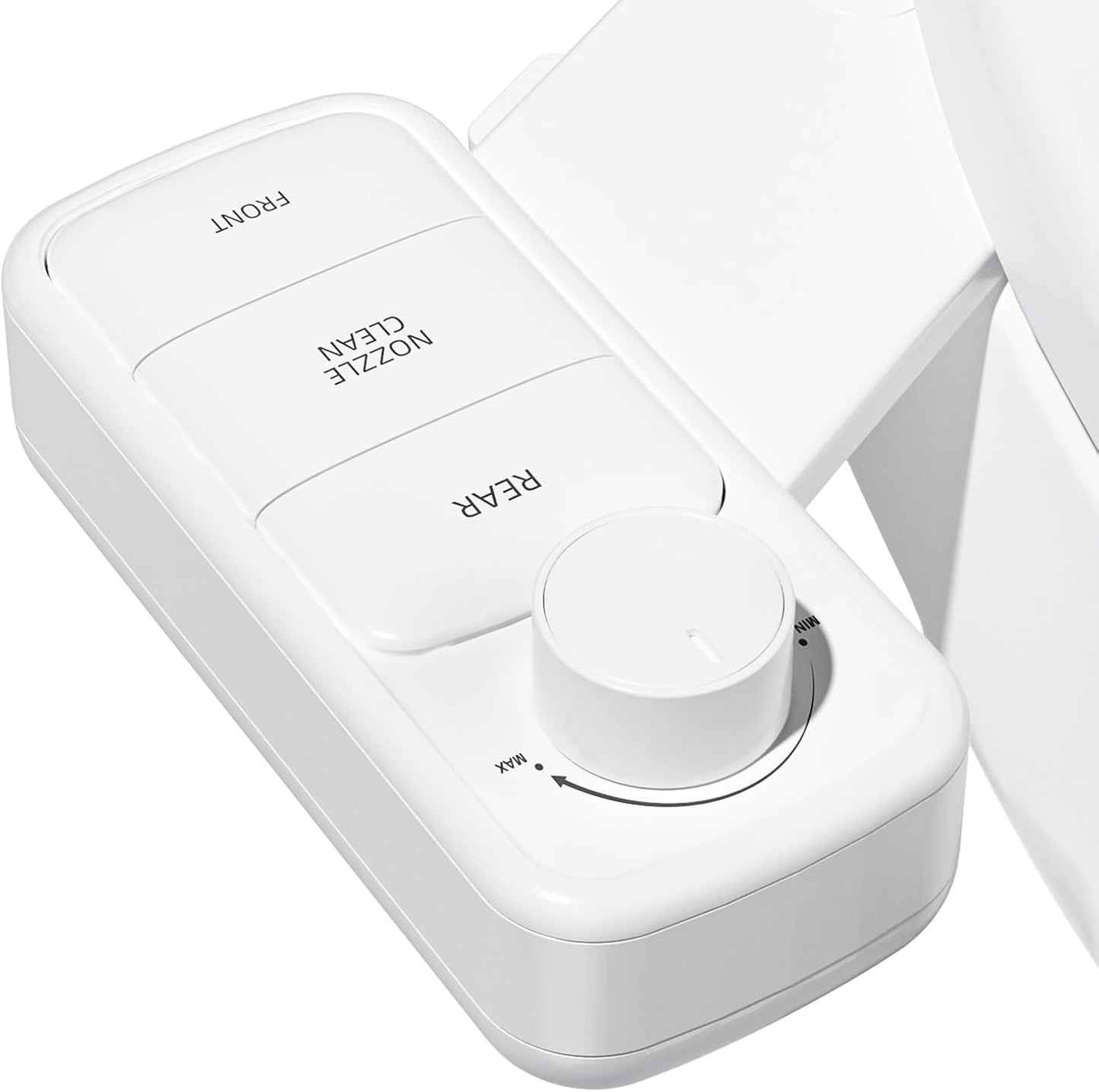 Clirass Ultra-Slim Bidet Attachment, Self-Cleaning Dual Nozzle (Feminine/Posterior Wash), Accessibility-Enhanced Large Buttons, Quick-Release, Non-Electric Fresh Water System with Adjustable Pressure