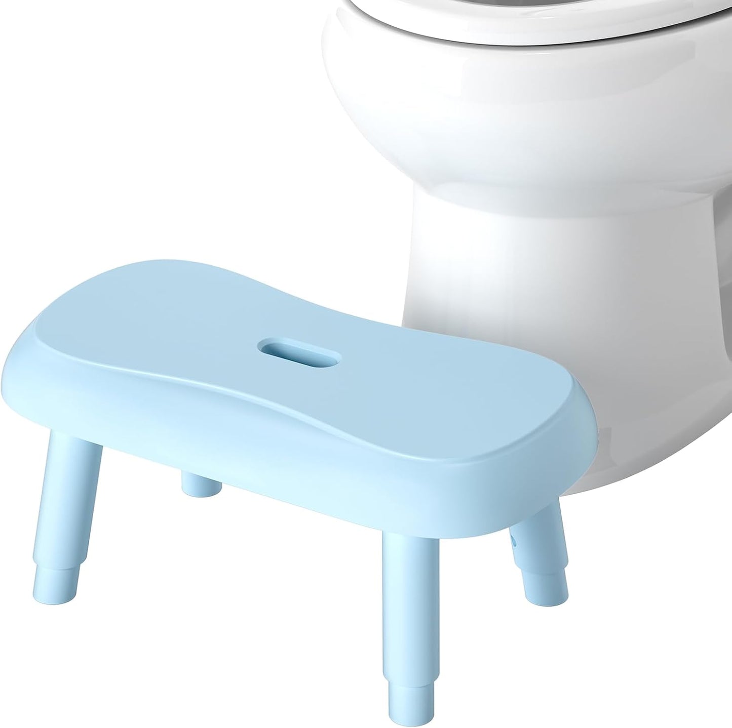 Clirass Toilet Stool Squat - 6.7", 7.5", 8.3" and 9" Adjustable Heights - Bathroom Potty Poop Stool for Adults and Kids with Non-Slip Design