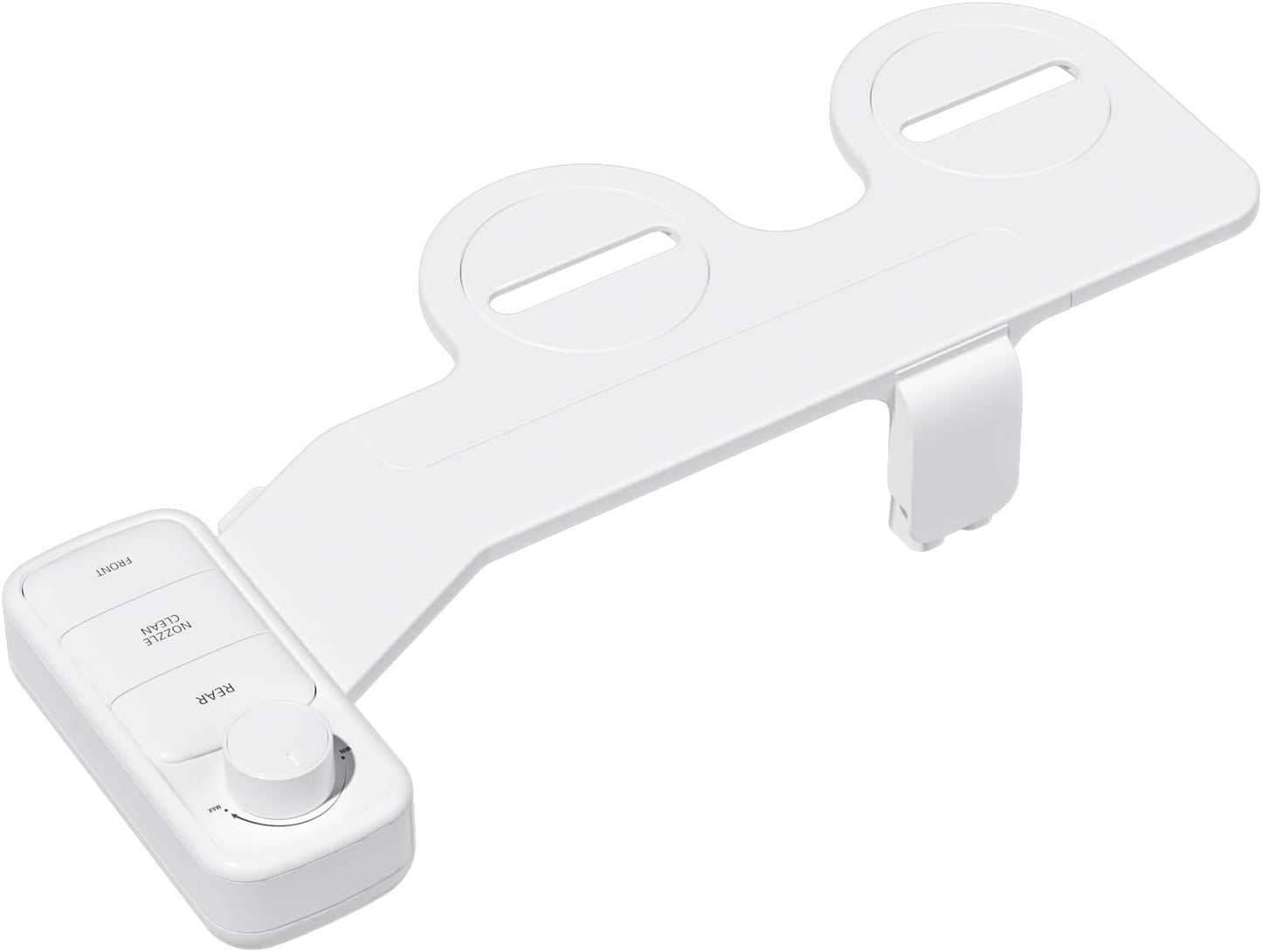 Clirass Ultra-Slim Bidet Attachment, Self-Cleaning Dual Nozzle (Feminine/Posterior Wash), Accessibility-Enhanced Large Buttons, Quick-Release, Non-Electric Fresh Water System with Adjustable Pressure