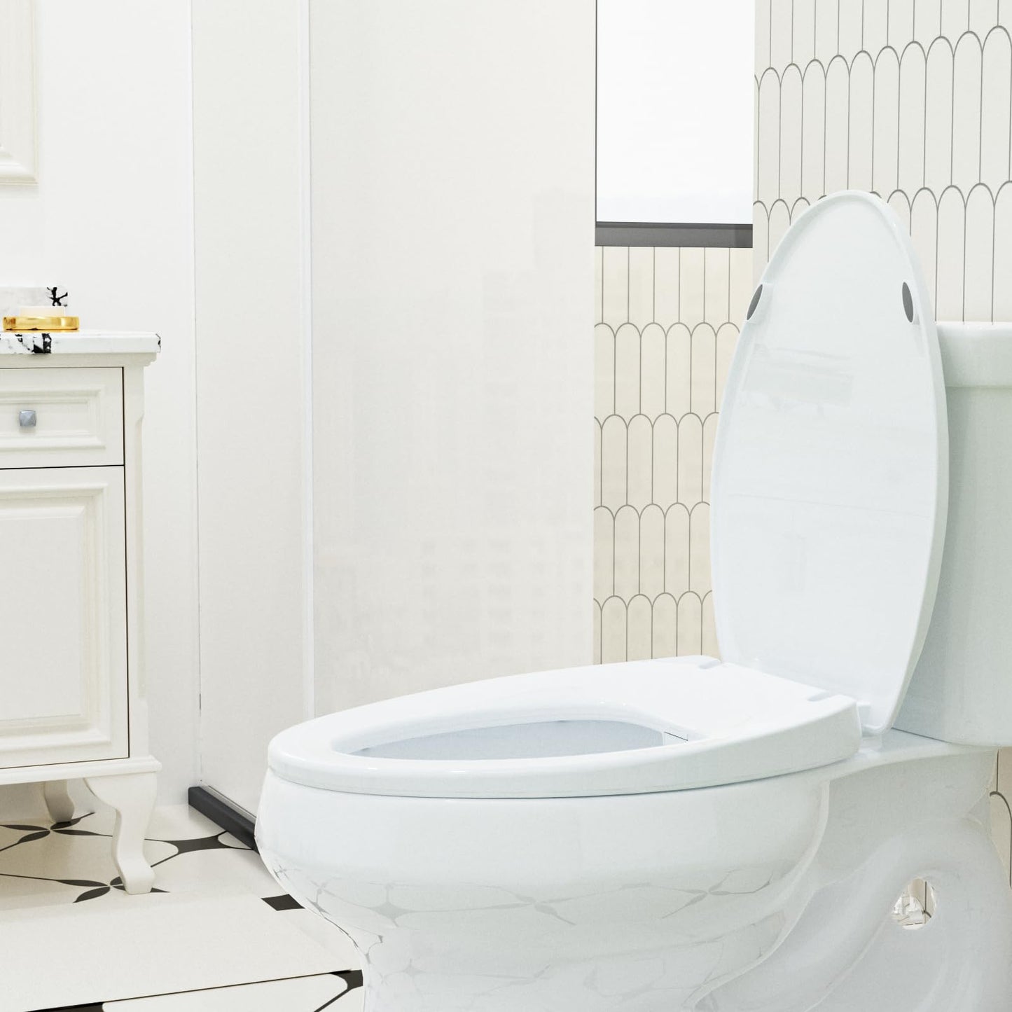 Bidet Toilet Seat – Non-Electric, Self-Cleaning Dual Nozzles for Frontal & Rear Wash, Adjustable Water Pressure, Slow-Close Lid, Fits Elongated Toilets – Hygienic & Eco-Friendly Upgrade (Elongated)