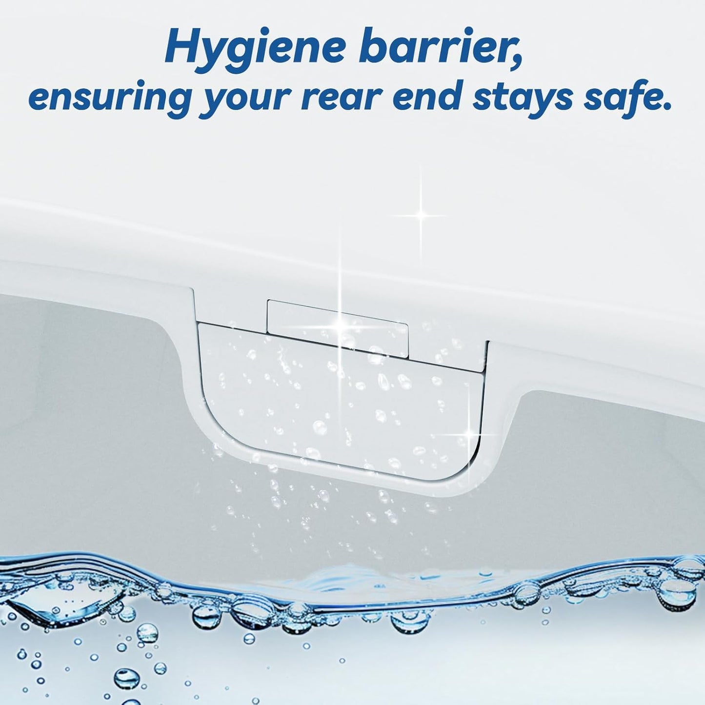 Clirass Bidet Toilet Seat, Soft Close Round Toilet Seat, Button control Feminine/Posterior Wash Switch, Knob Control Water Pressure,White Bidet Seat Attachment with Brass inlet